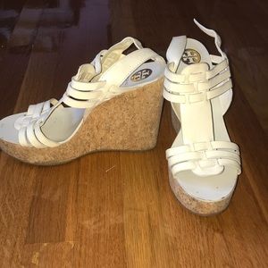 Off White Tory Burch Wedges
